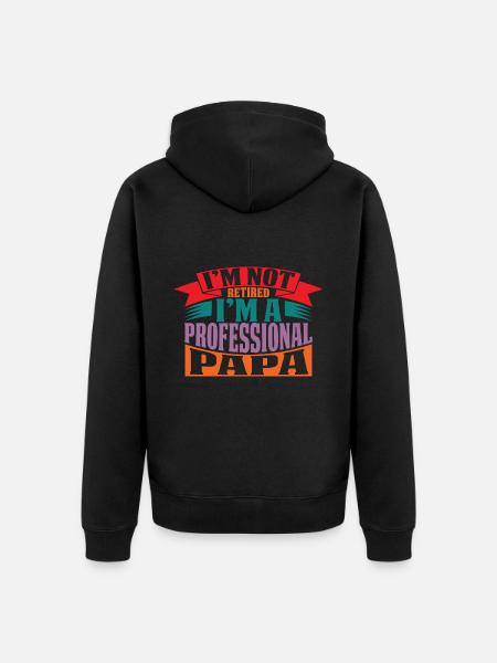Father's Day - Unisex Premium Organic Zip Hoodie - black