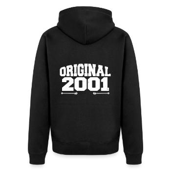 Original 2001 | Cadeau d’anniversaire 2001 - Veste à capuche bio Premium Unisexe - noir - Dos - Nico (187cm)