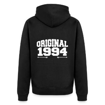 Original 1994 | Birthday present 1994 - Unisex Premium Organic Zip Hoodie - black - Back - Nico (187cm)