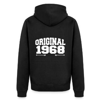 Original 1968 | Cadeau d’anniversaire 1968 - Veste à capuche bio Premium Unisexe - noir - Dos - Nico (187cm)