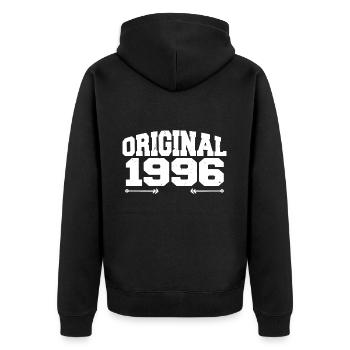 Original 1996 | Birthday Gift 1996 - Unisex Premium Organic Zip Hoodie - black - Back - Nico (187cm)