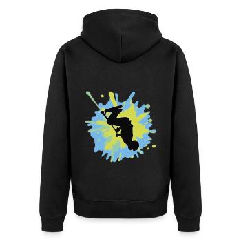 Backflip splash - Veste à capuche bio Premium Unisexe - noir - Dos - Nico (187cm)