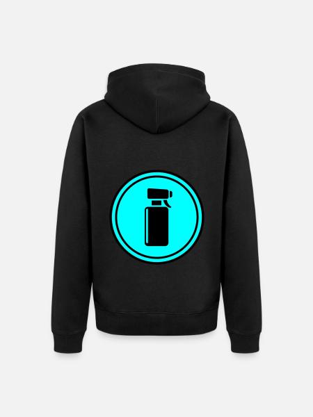 Barber Frisör Kreis - Unisex Premium Bio Zip Hoodie - Schwarz