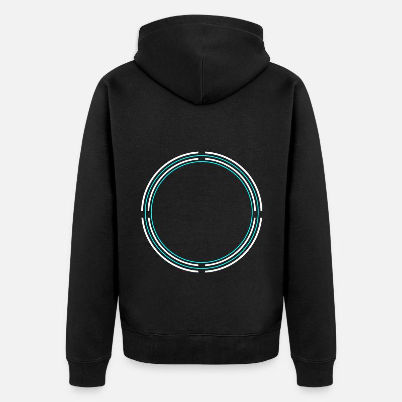 Icône de cercle - Veste à capuche bio Premium Unisexe - noir