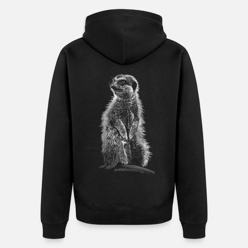 suricates - Veste à capuche bio Premium Unisexe - noir