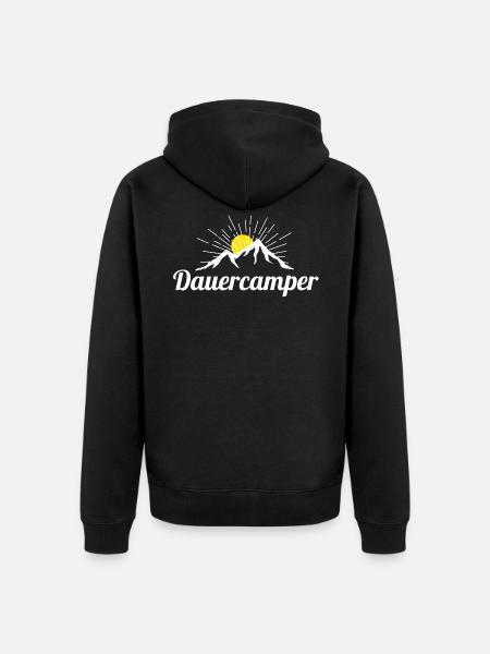 Dauercamper - Unisex Premium Bio Zip Hoodie - Schwarz