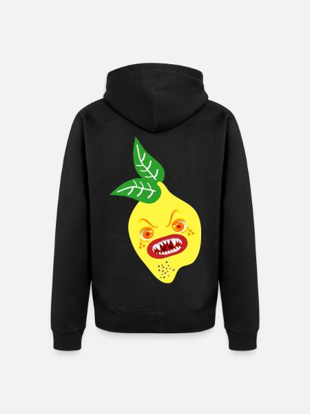 HALLOWEEN COSTUME LEMON - Unisex Premium Organic Zip Hoodie - black