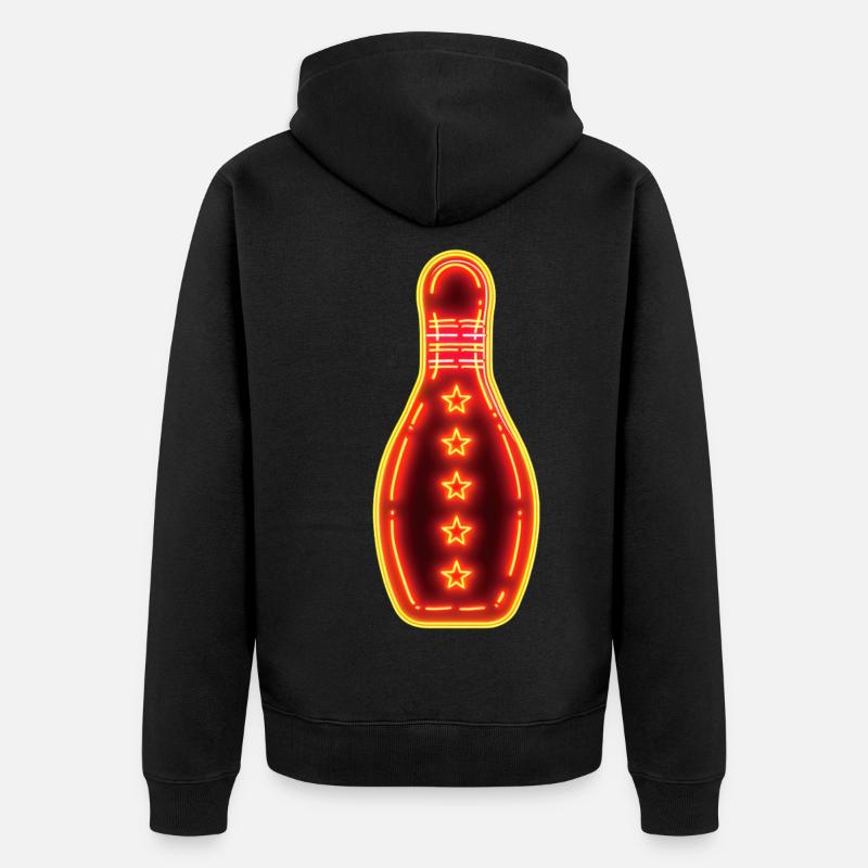 Bowling rétro - Veste à capuche bio Premium Unisexe - noir