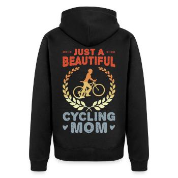Écrou de vélo - Veste à capuche bio Premium Unisexe - noir - Dos - Nico (187cm)