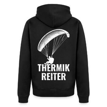 Parapente THERMIK REITER Drôle - Veste à capuche bio Premium Unisexe - noir - Dos - Nico (187cm)