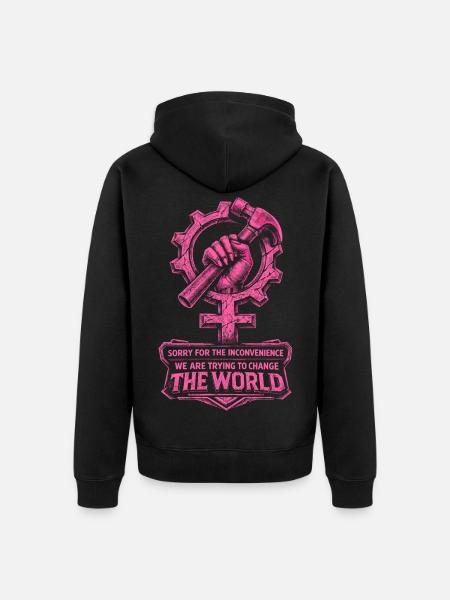 Feminism Feminist Feminist - Unisex Premium Organic Zip Hoodie - black