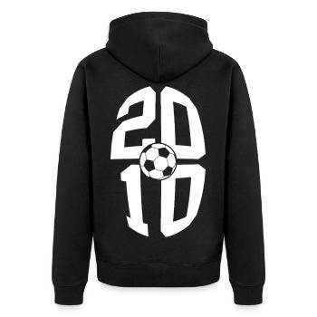 16 ANS DE NAISSANCE EN 2010 FOOTBALL 16E ANNIVERSAIRE - Veste à capuche bio Premium Unisexe - noir - Dos - Nico (187cm)