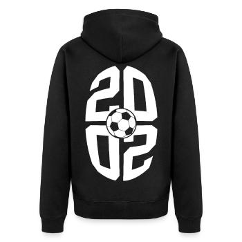 24 ANS NÉ EN 2002 FOOTBALL 24E ANNIVERSAIRE - Veste à capuche bio Premium Unisexe - noir - Dos - Nico (187cm)
