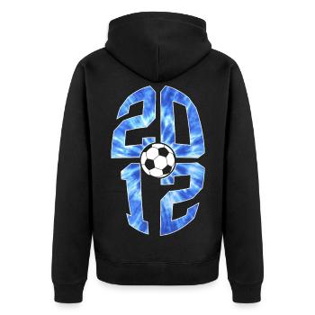 14 ANS DE NAISSANCE 2012 FOOTBALL 14E ANNIVERSAIRE - Veste à capuche bio Premium Unisexe - noir - Dos - Nico (187cm)