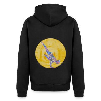yoga 31 e 45 - Veste à capuche bio Premium Unisexe - noir - Dos - Nico (187cm)