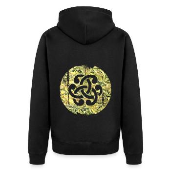 Symbole celtique 15 e 277 - Veste à capuche bio Premium Unisexe - noir - Dos - Nico (187cm)