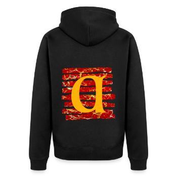 strips e 232 a - Unisex Premium Organic Zip Hoodie - black - Back - Nico (187cm)