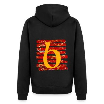 strips e 232 b - Unisex Premium Organic Zip Hoodie - black - Back - Nico (187cm)