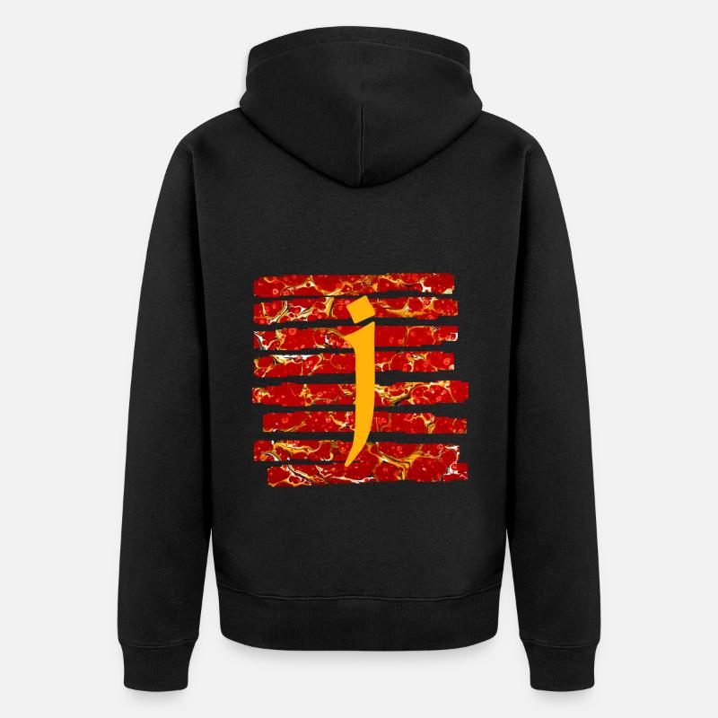 Stripes E 232 J - Unisex Premium Organic Zip Hoodie - black