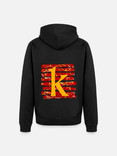 Stripes E 232 K - Unisex Premium Organic Zip Hoodie - black