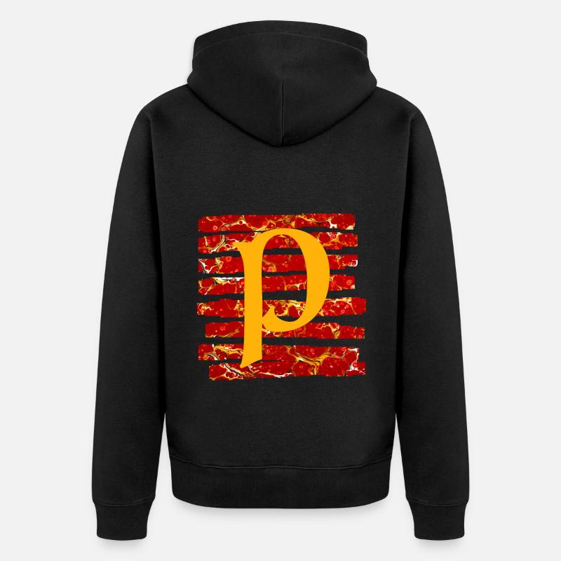 Stripes E 232 P - Unisex Premium Organic Zip Hoodie - black