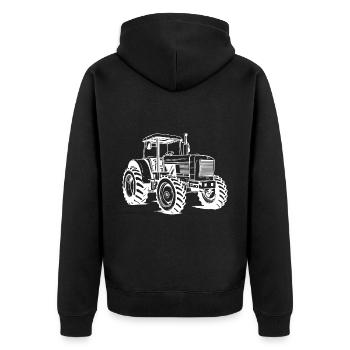 Symbole du tracteur - Veste à capuche bio Premium Unisexe - noir - Dos - Nico (187cm)