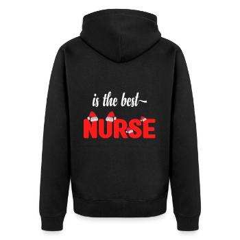 Meilleure infirmière - Veste à capuche bio Premium Unisexe - noir - Dos - Nico (187cm)