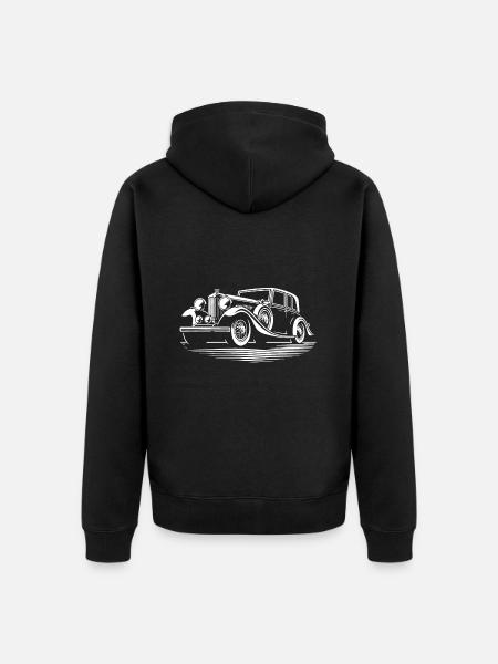 Elegance on wheels - Unisex Premium Organic Zip Hoodie - black