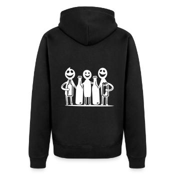 Équipe de l’enterrement de vie de garçon - Veste à capuche bio Premium Unisexe - noir - Dos - Nico (187cm)