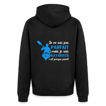 Je suis kayakiste humour kayak cadeau - Veste à capuche bio Premium Unisexe - noir - Dos - Nico (187cm)
