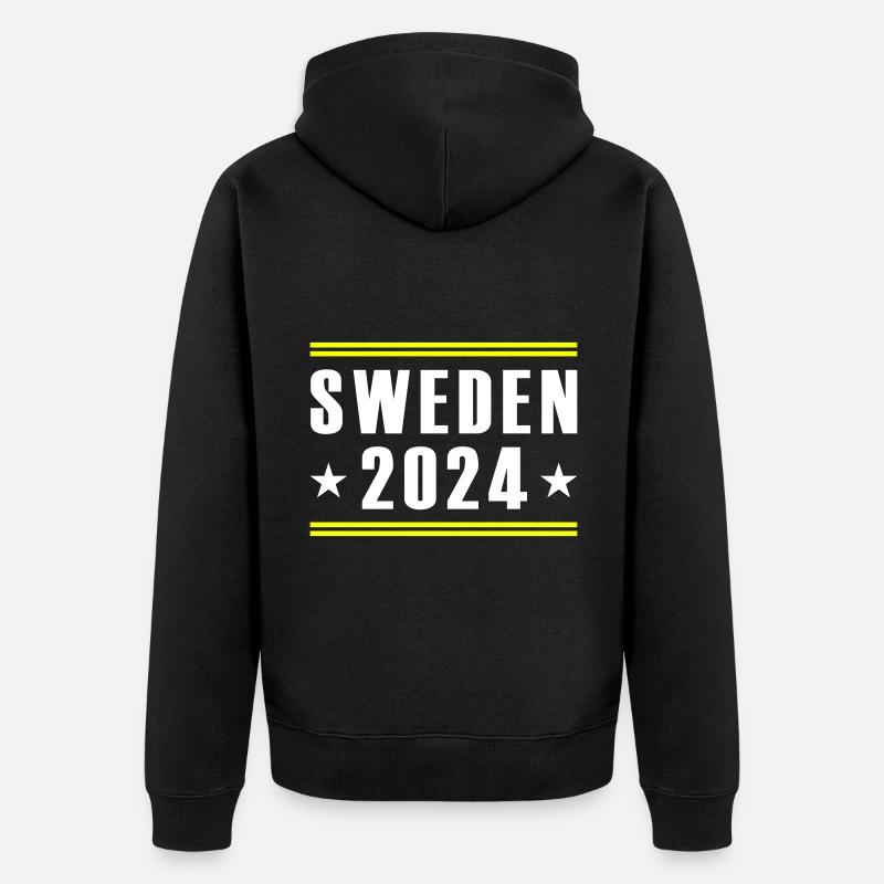 Suède 2024 - Veste à capuche bio Premium Unisexe - noir