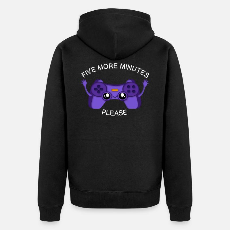 Süßer Controller Gaming - Unisex Premium Bio Zip Hoodie - Schwarz