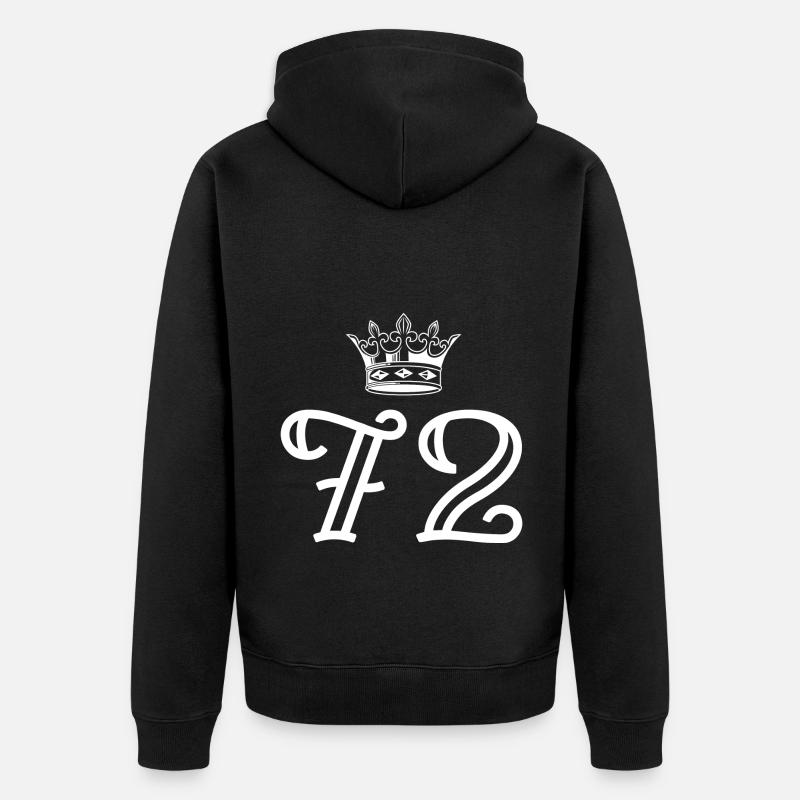 72 Couronne numérique - Veste à capuche bio Premium Unisexe - noir