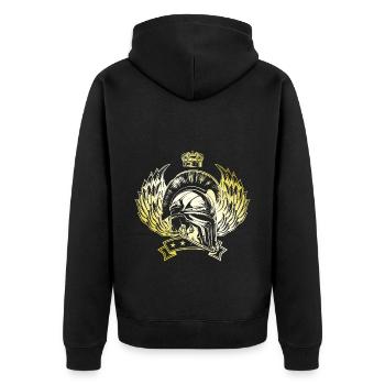 Casque Spartan Fitness Gold Fighter Training - Veste à capuche bio Premium Unisexe - noir - Dos - Nico (187cm)