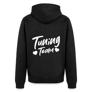 Tuning Team Heart Love - Veste à capuche bio Premium Unisexe - noir - Dos - Nico (187cm)