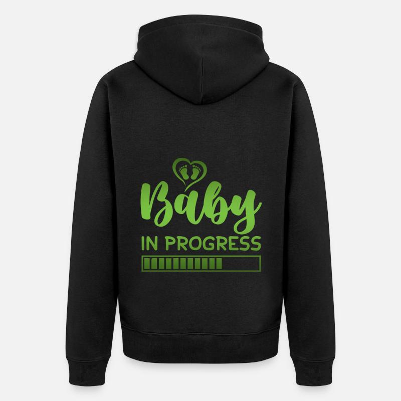 charge de progression du bébé - Veste à capuche bio Premium Unisexe - noir