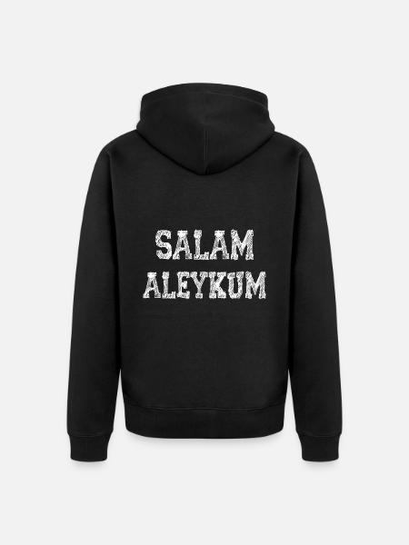 Salam Aleykun - Unisex Premium Organic Zip Hoodie - black