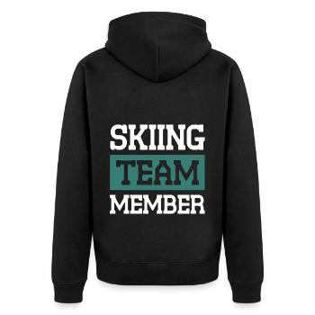 Équipe de ski - Veste à capuche bio Premium Unisexe - noir - Dos - Nico (187cm)