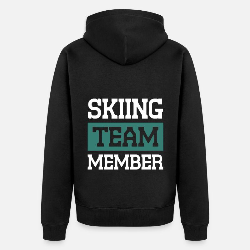Équipe de ski - Veste à capuche bio Premium Unisexe - noir