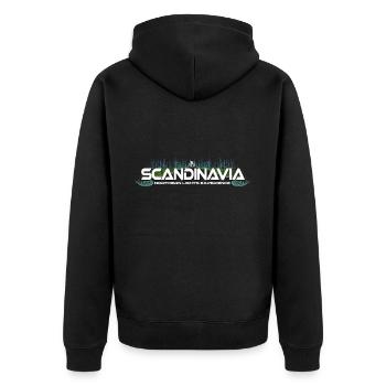 Scandinavie - Northern Lights Experience - Veste à capuche bio Premium Unisexe - noir - Dos - Nico (187cm)