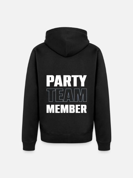 Party Team - Unisex Premium Organic Zip Hoodie - black
