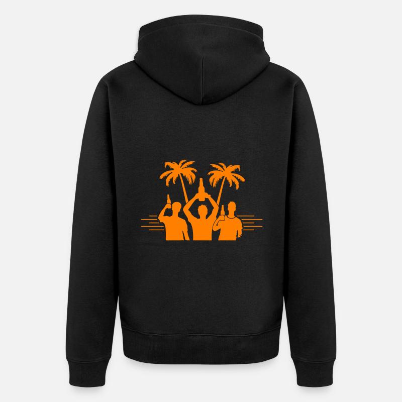 Fête Vacances à la plage - Veste à capuche bio Premium Unisexe - noir