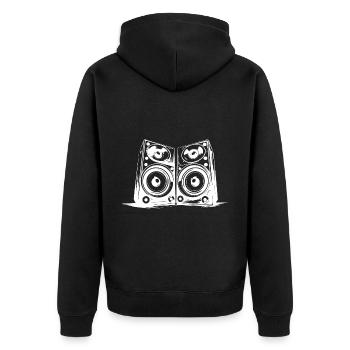 Music Party Speakers Bass - Unisex Premium Organic Zip Hoodie - black - Back - Nico (187cm)
