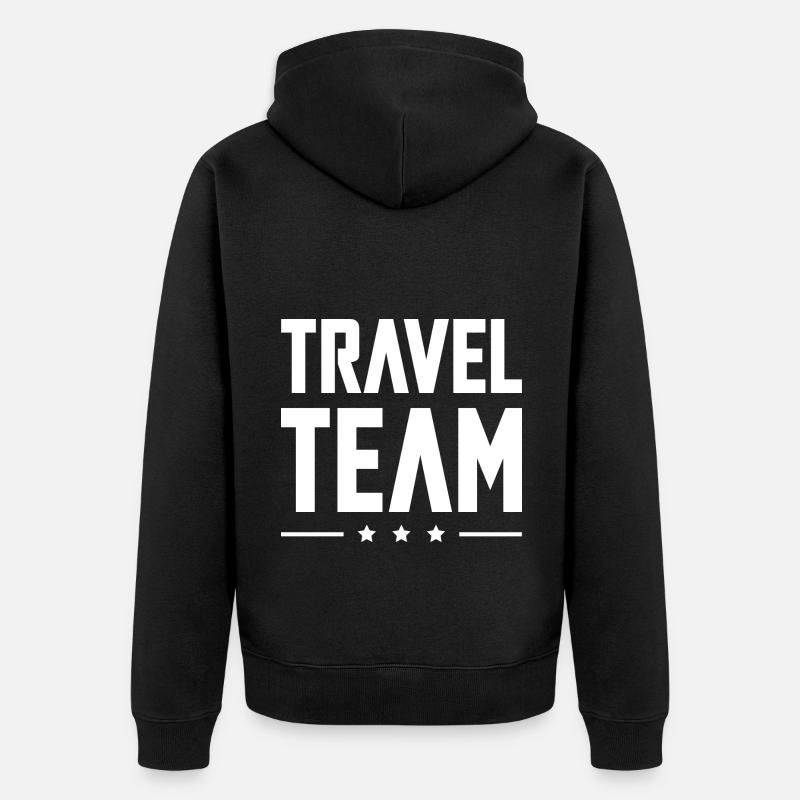 Équipe de voyage - Veste à capuche bio Premium Unisexe - noir