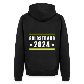 Sables d’or 2024 - Veste à capuche bio Premium Unisexe - noir - Dos - Nico (187cm)