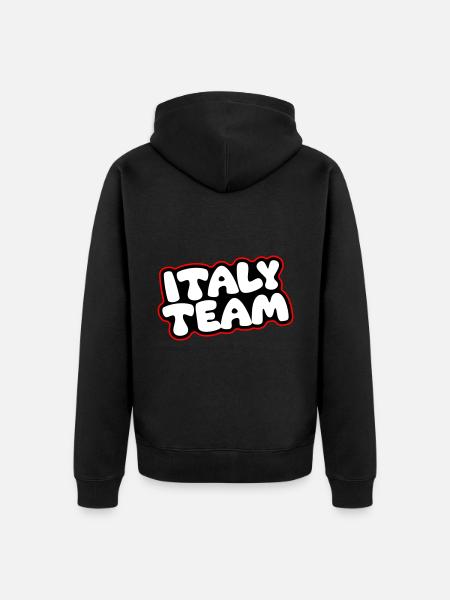 Italy Team - Unisex Premium Organic Zip Hoodie - black