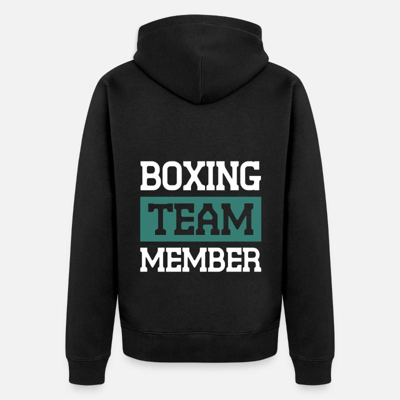 Équipe de boxe - Veste à capuche bio Premium Unisexe - noir