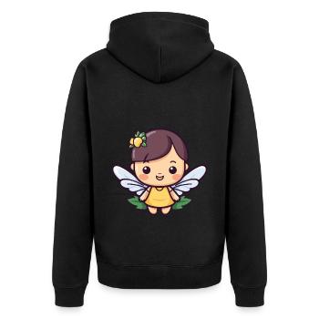 Fée Mignon Conte de fées - Veste à capuche bio Premium Unisexe - noir - Dos - Nico (187cm)