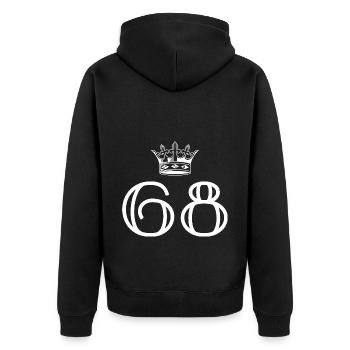 68 Couronne numérique - Veste à capuche bio Premium Unisexe - noir - Dos - Nico (187cm)