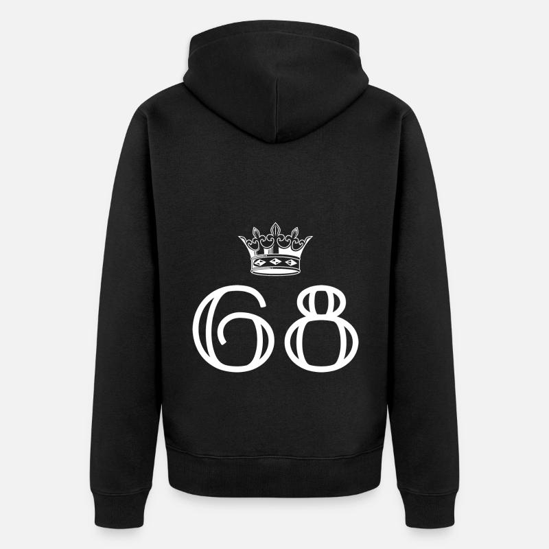 68 Couronne numérique - Veste à capuche bio Premium Unisexe - noir